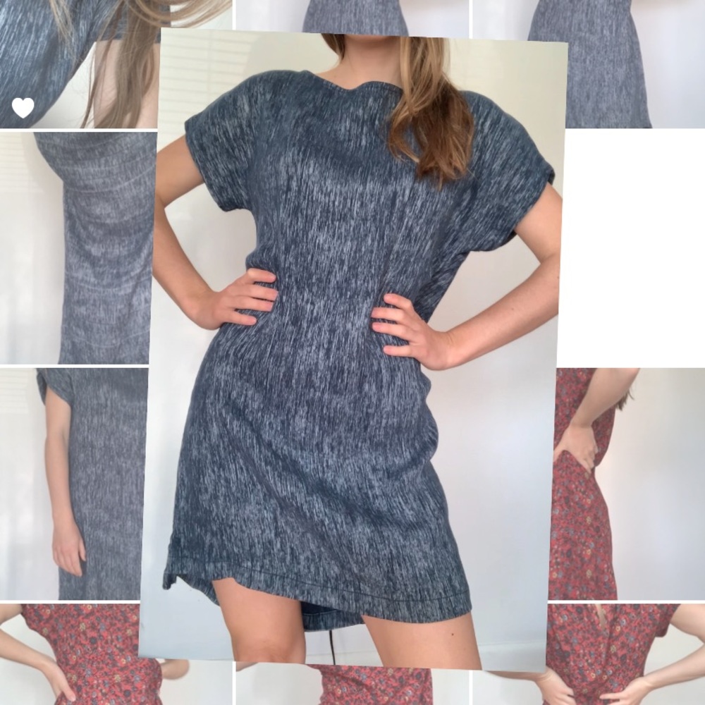 Maven West minimalist blue designer dress